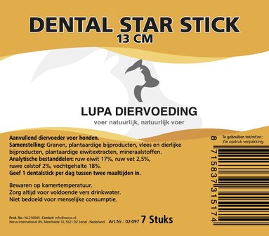 Dental star sticks, 7 stuks