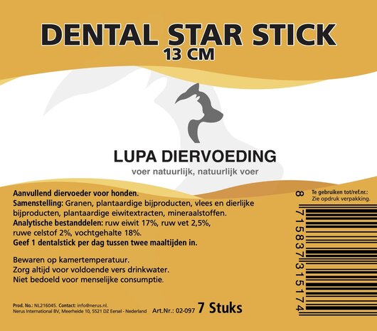 Dental star sticks, 7 stuks