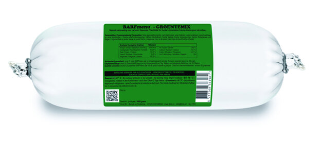 Barfmenu® Groentemix, hond, 10x1000 gram